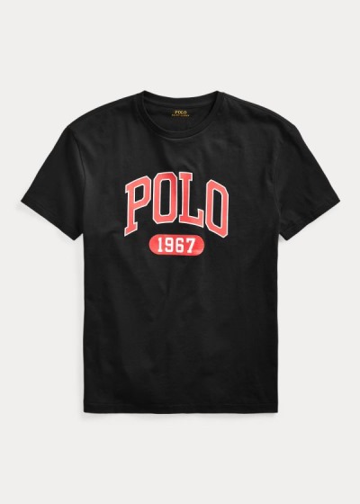 Playeras Polo Ralph Lauren Hombre Negros - Custom Slim Fit Logo - AWTRU1984